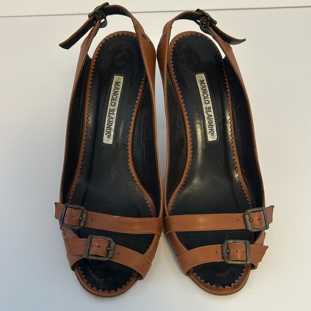 Manolo Blahnik Brown Pumps Size 38